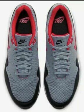 Nike Air Max 1 G Men's Golf Shoes/Cleats CI7576 002 Particle Grey Red SIZE 11.5
